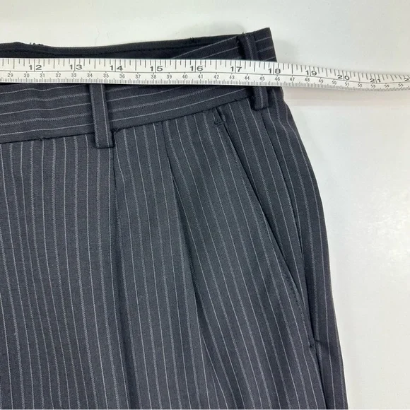 Andrew Fezza Worsted Wool Tonal Charcoal Gray Pinstripe Two-Piece Suit Mens 43S - Picture 13 of 15